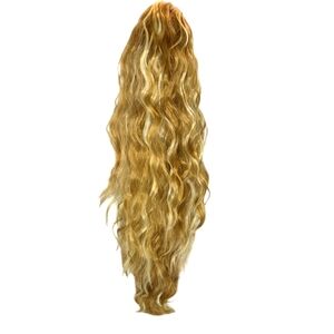 *H25904 NWT 26" Dark & Light Blonde Ponytail  Wavy Hairpiece